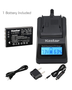Kastar Ultra Fast Charger Kit and NP60 Battery (1-Pack) for HP PhotoSmart R07 R507 R607 R607v R607xi R707 R707v R707xi R717 R725 R727 R817 R817v R817xi R818 R827 R837 R847 R926 R927 R937 R967