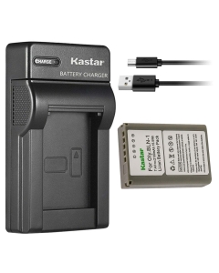 Kastar 1-Pack Battery and Slim USB Charger Compatible with Olympus BLN-1 BLN1 Battery, Olympus BCN-1 BCN1 Charger, Olympus M-D E-M1, OM-D E-M5, OM-D E-M5 Mark II, Pen E-P5, Pen-F Cameras