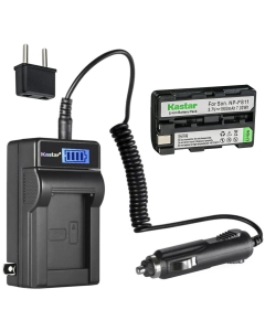 Kastar 1-Pack NP-FS11 Battery and LCD AC Charger Compatible with Sony DSC-F55, DSC-F55V, DSC-P1, DSC-P20, DSC-P30, DSC-P50 Cameras