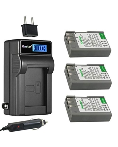 Kastar 3-Pack EN-EL9a Battery and LCD AC Charger Compatible with Nikon EN-EL9 EN-EL9a ENEL9 ENEL9a Battery, Nikon MH-23 Charger, Nikon Battery Grip BG-2A for Nikon D40/D40x/D60/D3000/D5000 DSLR Camera