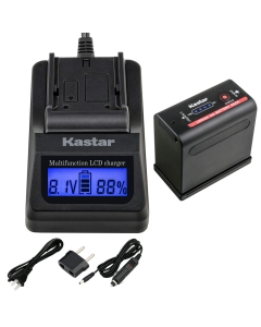 Kastar 1 Battery and LCD Fast Charger Compatible with Canon HD XL-1S XL-2 XH-A1SE HDV UC-X2Hi UC-X30Hi UC-X40Hi UC-X45 UC-X50 UC-X55 V40Hi XF100 XF105 XF200 XF205 XF300 XF305 XH-A1 HDV ES420V ES520A