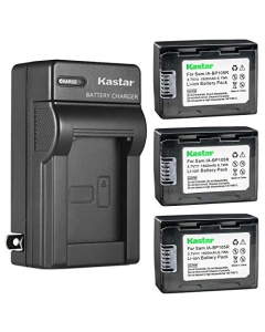Kastar 3Pack Battery and AC Wall Charger Replacement for Samsung HMX-H320, HMX-H320BN, HMX-H320SN, HMX-H320RN, HMX-H320UN, SMX-F50, SMX-F50BN, SMX-F50RN, SMX-F50SN, SMX-F50UN, SMX-F50BP, SMX-F50BN/XAA