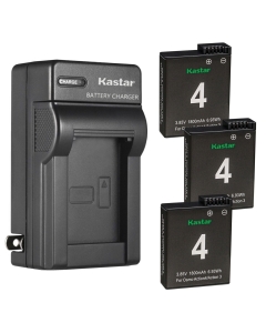 Kastar 3-Pack Battery and AC Wall Charger Compatible with DJI Osmo Action 3/4 / 5 Pro Battery, DJI Osmo Action 3 / Action 4 / Action 5 Pro Sport Camera