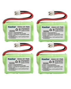 Kastar 4-Pack 4.8V 170mAh Ni-MH Battery Replacement for Dogtr SDT00-11907, Sportdog Dog Collar Battery, 4SN-1/4AAA15H-H-JP1, 650-058, DC-17, DC-17_5, Kinetic MH120AAAL4GC, RFA-417