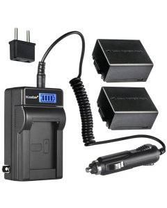 Kastar 2-Pack DMW-BLB13 Battery and LCD AC Charger Compatible with Panasonic DMW-BLB13E DMW-BLB13GK DMW-BLB13PP Battery, Panasonic DE-A49 DE-A49A DE-A49B DE-A49C Charger, Lumix DMC-G1 G2 G10 GF1 GH1