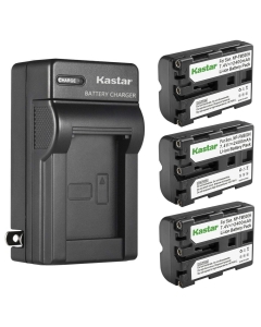 Kastar 3-Pack Battery and AC Wall Charger Replacement for Sony DSLR-A200K, DSLR-A200W, DSLR-A200WB, DSLR-A300, α300, Alpha A300, DSLR-A300K, DSLR-A300K/N, DSLR-A300X, DSLR-A350, α350, Alpha A350