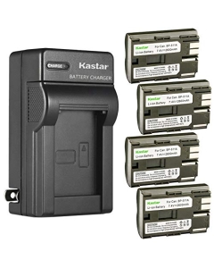 Kastar 4 Pack BP-511 BP-511A Battery and AC Wall Charger Compatible with Canon MV700i DM-MV730i MV730i DM-MV750i MV750i Optura 10 Optura 20 Optura 50MC Optura 100MC Optura 200MC Optura Pi Cameras