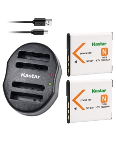 Kastar 2 Battery & Dual USB Charger Replacement for Sony NP-BN1 NPBN1 BC-CSN DSC-QX10 QX30 QX100 DSC-TF1 DSC-TX10 TX20 DSC-TX30 DSC-W530 DSC-W570 DSC-W650 DSC-W800 DSC-W830 Digital Camera + More