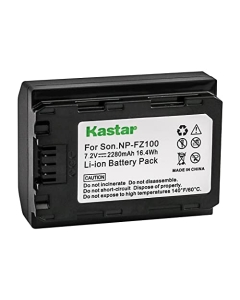 Kastar 1-Pack NP-FZ100 Rechargeable Li-ion Battery Replacement for Sony Alpha 7R V Full-Frame Mirrorless Interchangeable Lens Camera, Sony FX3, FX30 Cinema Camera, Cinema Line FX30 Super 35 Camera