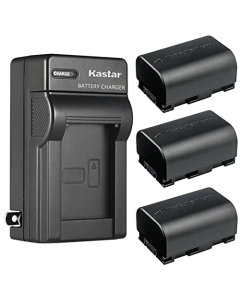Kastar 3-Pack Battery and AC Wall Charger Replacement for JVC GZ-MG750BUC GZ-MG750BUS GZ-MG750RU GZ-MG750RUC GZ-MG750U GZ-MG760 GZ-MG980 GZ-MG980-A GZ-MG980-R GZ-MG980-S GZ-MS110 GZ-MS110BEK Cameras