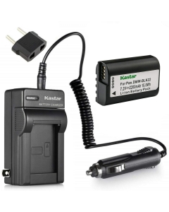 Kastar 1-Pack Battery and AC Charger with Car Adapter Compatible with Panasonic DMW-BLK22 DMWBLK22 Battery, Panasonic DMW-BTC15 BTC15 Charger, Panasonic Lumix DC-S5 DC-S5KK Mirrorless Digital Camera