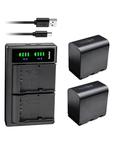 Kastar 2-Pack SSL-JVC70 Battery and LTD2 USB Charger Replacement for JVC GY-HMQ10, GY-HMQ10E, GY-HM200, GY-HM200U, GY-HM200HW, GY-HM200SP, GY-HM200SP Sports, GY-HM250 GY-HM250SP Camera