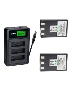 Kastar 2-Pack Battery with LZD3 USB Triple Charger Compatible with Canon NB-1L NB-1LH, PowerShot S100 S200 S230 S300 S400 S500 Digital IXUS 300 400 500 IXY Digital Cameras