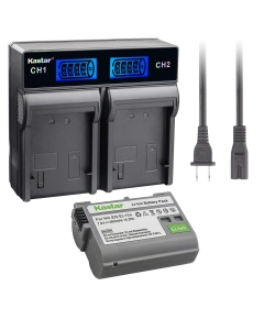Kastar 1 Pack Battery and LCD Dual Rapid Battery Charger Compatible with Nikon EN-EL15 Nikon EN-EL15a Battery, Nikon MH-25 Nikon MH-25A Charger, Nikon D800 Nikon D800E Nikon D810 Nikon D810A Camera