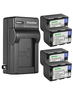 Kastar 4-Pack Battery and AC Wall Charger Replacement for JVC SSL-JVC50, SSLJVC50, JVC50, SSL-JVC70, SSLJVC70, JVC70, SSL-JVC75, SSLJVC75, JVC75, BN-S8I50, BNS8I50 Battery