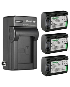 Kastar 3-Pack NP-180 Battery and AC Wall Charger Replacement for Minolta MN2K50NV 2.7K Quad HD /48MP, MN4K25NV 4K Ultra HD, MN4K20NV 4K Ultra HD, MN2K10NV 2.7K Quad HD /48MP IR Night Vision Camcorder