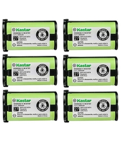 Kastar 6-Pack Battery Replacement for Panasonic HHR-P513 HHR-P513A HHR-P513A1B HRR-P513A/1B Type 27 N4HHEPA00001, MURAPHONE HHRP513A, Again & Again STB-513 STB513, Battery Barn BAT-516 BAT516