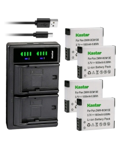 Kastar 4-Pack Battery and LTD2 USB Charger Replacement for Panasonic Lumix DMC-TS5 DMC-TS5A DMC-TS5D DMC-TS5K DMC-TS5S, Lumix DMC-TS6, Lumix DMC-TS7, Lumix DMC-TZ37, Lumix DMC-TZ40 DMC-TZ40K DMC-TZ40R