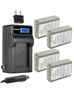 Kastar 4-Pack BLN-1 Battery and LCD AC Charger Compatible with Olympus BLN-1 BLN1 Battery, Olympus BCN-1 BCN1 Charger, Olympus M-D E-M1, OM-D E-M5, OM-D E-M5 Mark II, Pen E-P5, Pen-F Digital Cameras