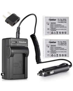 Kastar NB-5L Battery (2-Pack) and Charger for Canon PowerShot S100, S110, SD700, SD790, SD800, SD850, SD870 is, SD880, SD890, SD900, SD950, SD970 is, SD990 is, SX200 is, SX210 is, SX220 is, SX230 HS