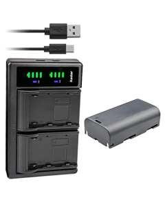 Kastar 1-Pack Battery and LTD2 USB Charger Compatible with Huepar S03CG/S03DG, S04CG 4D Cross Line Laser Level, 503DG, 503CG/503CR, 602CG/602CR, 603CG/603CR - 3D Laser Level