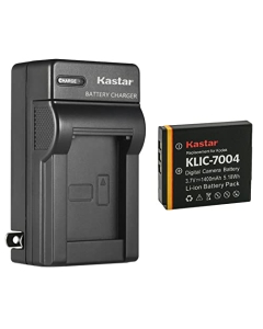 Kastar 1-Pack Battery and AC Wall Charger Replacement for Kodak KLIC-7004 K7004 Battery, Kodak K7700 Charger, Kodak PLAYSPORT, PLAYTOUCH, PlayFull Dual, Zi8, Zi10, Zi12, Zx3 Cameras