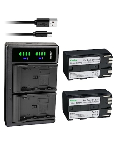 Kastar 2-Pack BP-930G Battery and LTD2 USB Charger Compatible with Canon GL1 GL-1 DM-GL1 GL2 GL-2 DM-GL2 MV1 MV10 MV10i MV20 MV20i MV100 MV100i MV200 MV200i Optura Optura Pi Ultura Vistura Camera