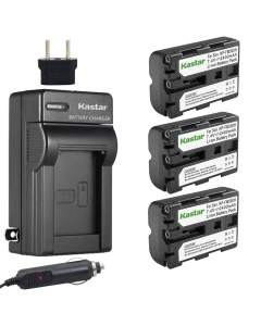 Kastar Battery (3-Pack) and Charger for Sony NP-FM500H and DSLR-A100, A200, A300, A350, A450, A500, A550, A560, A580, A700, A850, A900, Alpha SLT A57, A58, A65, A77, A77M2, A99, A99V, CLM-V55