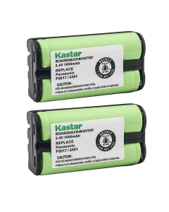 Kastar Cordless Battery (2 Pack), Ni-MH 2.4V 1600mAh, Replacement for AT&T 2455 2440 2430 2402 2401 2400 Cordless Telephone Battery and Panasonic HHR-P546A, Type 23