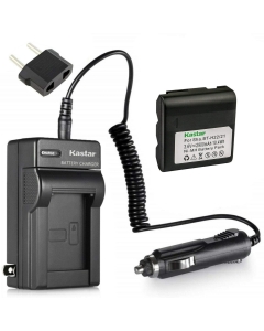 Kastar 1-Pack Battery and AC Charger with Car Adapter Compatible with Sharp VL-SE10U, VL-SE15, VL-SE20, VL-SE20H, VL-SE20U, VL-SE50U, VL-SW50, VL-SW50E, VL-SW50U, VL-SW980, WD-250U, WD-450U, WD-650U