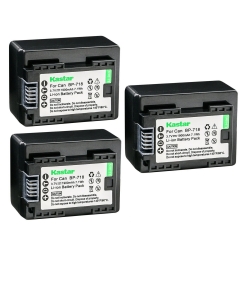 Kastar 3-Pack BP-718 Battery 3.7V 1900mAh Replacement for Canon BP-708 BP708, BP-709 BP709, BP-718 BP718, BP-727 BP727, US 6055B002 Battery, Canon CG-700 CG700 Charger