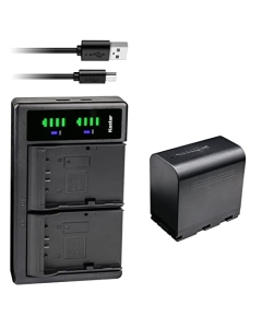 Kastar 1-Pack SSL-JVC70 Battery and LTD2 USB Charger Replacement for JVC GY-HMQ10, GY-HMQ10E, GY-HM200, GY-HM200U, GY-HM200HW, GY-HM200SP, GY-HM200SP Sports, GY-HM250 GY-HM250SP Camera