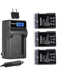 Kastar 3-Pack EN-EL14 Battery and LCD AC Charger Compatible with Nikon EN-EL14, EN-EL14a, EN-EL14b Battery, Nikon MH-24, MH-24a Charger, Nikon D5300 DSLR Camera, D5500 DSLR Camera, D5600 DSLR Camera