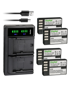 Kastar 4-Pack DLi109 Battery and LTD2 USB Charger Replacement for Pentax D-Li109 Battery, D-BC109 Charger, K-R KR, K-30 K30, K-50 K50, K-70 K70, K-500 K500, K-S1 KS1, K-S2 KS2, KP, KF DSLR Camera