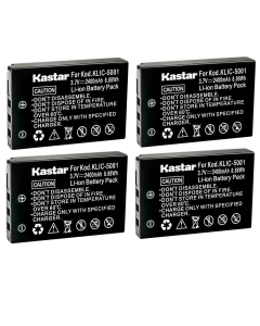 Kastar 4-Pack Battery Replacement for Kodak EasyShare DX7630, EasyShare DX7790, EasyShare P712, EasyShare P850, EasyShare P880, EasyShare Z730, EasyShare Z730 Zoom, EasyShare Z760, EasyShare Z760 Zoom