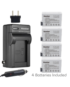 Kastar Battery (4-Pack) and Charger Kit Replacement for LP-E8, LPE8, LC-E8E, EOS 550D, EOS 600D, EOS 700D, EOS Rebel T2i, EOS Rebel T3i, EOS Rebel T4i, EOS Rebel T5i Cameras and BG-E8 Grip