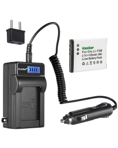 Kastar 1-Pack Li-70B Battery and LCD AC Charger Compatible with Olympus Li-70B Li70B Battery, Olympus Li-70C Li70C Charger, Olympus VR-120, VR-130, VR-140, VR-145, X-940, X-990 Digital Cameras