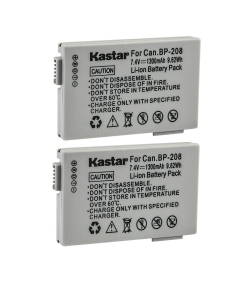 Kastar 2-Pack Battery Replacement for Canon BP-208 BP-208DG BP-308 BP-310 BP-315 Battery, Canon DC220 DC230 iViS DC22 iViS DC50 iViS DC200 Elura 100 FVM300 IXY DVS1 MVX1Si MVX430 MVX450 MVX460 Cameras