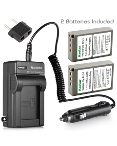 Kastar Battery 2-Pack and Charger Kit for Olympus BLS-5, PS-BLS5 & Olympus OM-D E-400 E-410 E-420 E-450 E-600 E-620 E-P1 E-P2 E-P3 E-PL1 E-PL2 E-PLE15 E-PM1 E-PM2 E-M10 E-PL6 E-PL5 Stylus 1 Camera