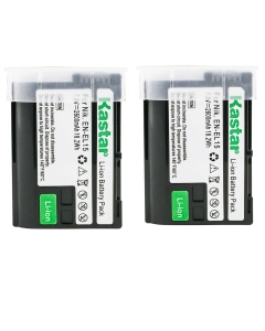 Kastar 2-Pack EN-EL15 Battery Replacement for Nikon D7500, Z 6, Z6, Z6 II, Z 7, Z7, Z7 II, Z 7 Q3, Z7Q3, 1 V1, D500, D600, D610, D750, D780, D800, D800E, D810, D810A, D850 DSLR Camera