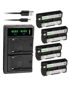 Kastar 4-Pack Line6 Battery and LTD2 USB Charger Replacement for LINE 6 Variax Standard Variax, JTV 59, JTV-59P, JTV-59US, JTV 69, JTV-69S, JTV-69US, JTV 89, JTV-89F, JTV-89US Electric Guitar