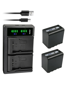 Kastar 2-Pack AG-VBR89G Battery and LTD2 USB Charger Compatible with Panasonic Lumix BGH1 Cinema 4K Box Camera, HC-X1000, HC-MDH2, HC-MDH2GK, HC-MDH2GK-K, HC-MDH2M, AG-CX350, AG-DVX200 Camera