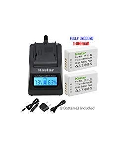 Kastar Ultra Fast Charger(3X Faster) Kit and Battery (2-Pack) for Nik EN-EL22, MH-29 Work with Nik 1 J4, Nik 1 S2 Cameras [Over 3X Faster Than a Normal Charger with Portable USB Charge Function]