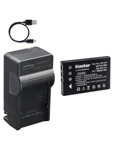 Kastar 1-Pack Battery and AC & USB-C Charger, Compatible with NP-60 NP-30 LI-20B CGA-S301 FinePix F401 F410 50i Photosmart R507 R607 R707 R717 EasyShare LS443 LS743 Optio 330 430 Digimax V700 V800