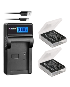 Kastar Battery X2 and LCD Charger Replacement for Fujifilm NP-70 FNP-70 Fuji FinePix F20, F20 Zoom, F40fd, F45fd, F47fd and Leica D-LUX3, Leica C-LUX 1, Leica D-LUX2, Ricoh Caplio R3, Ricoh Caplio GR