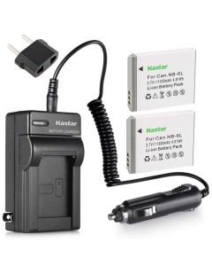 Kastar Battery (2-Pack) and Charger Kit for NB-6L, CB-2LY and Canon PowerShot D20, S90, S95, S120, SD980 IS, SD1300 IS, SD4000 IS, SX170 IS, SX260 HS, SX280 HS, SX510 HS, SX600 HS, SX700 HS Cameras