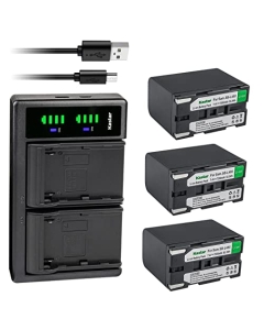 Kastar 3-Pack SB-L480 Battery and LTD2 USB Charger Compatible with Samsung VP-W70, VP-W70U, VP-W71, VP-W75, VP-W75D, VP-W80, VP-W80U, VP-W87, VP-W87D, VP-W90, VP-W95D, VP-W97, SC-L520, SC-L530 Camera