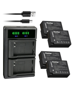 Kastar 4-Pack Battery and LTD2 USB Charger Replacement for Panasonic Lumix DMC-G81, Lumix DMC-G85, Lumix DMC-GX8 DMC-GX8KBODY, Lumix DMC-GH2 DMC-GH2GK, Lumix DMC-GH2H DMC-GH2HGK DMC-GH2HK DMC-GH2HS