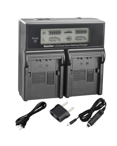 Kastar Dual Fast Charger Replacement for Panasonic VW-VBD29 VW-VBD58 VW-VBD78 AG-3DA1 AG-AC8 AG-DVC30 AG-HPX171 AG-HPX250 AG-HPX255 AG-HVX201 AJ-PCS060 AJ-PX270 AJ-PX298 HC-MDH2 HC-X1000 HDC-Z10000
