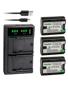 Kastar 3-Pack NP-W235 Battery and LTD2 USB Charger Replacement for Fujifilm NP-W235 NPW235, Fuji NP-W235 Rechargeable Li-ion Battery, Fujifilm BC-W235 BCW235 Battery Charger, Fujifilm X-T4 XT4 Camera